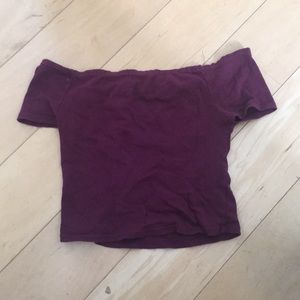 Maroon Crop Top